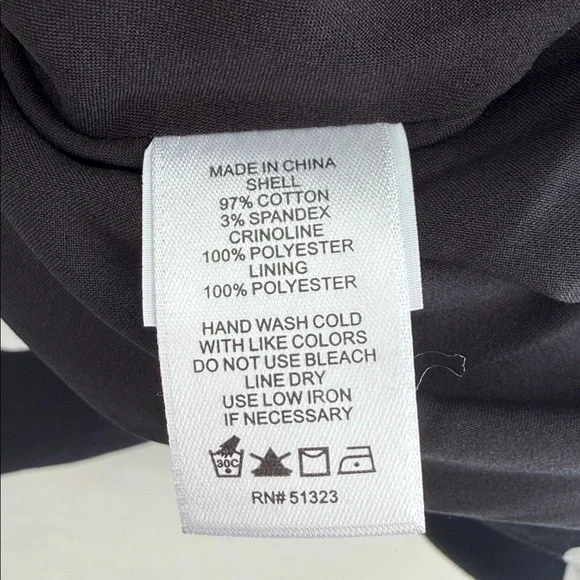 CECE Havana Fiesta Rich Black Polka Dot Skater Skirt Size 14 NWT - Picture 11 of 12